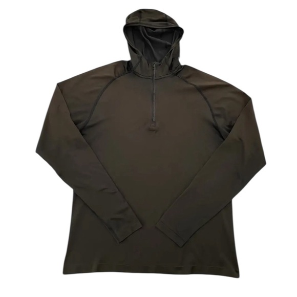 Lululemon Metal Vent long sleeve 1/4 zip hoodie brown Medium - Picture 1 of 2